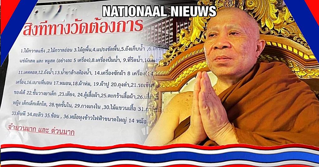 Tempel in Chiang Mai doet dringend beroep op voedselhulp