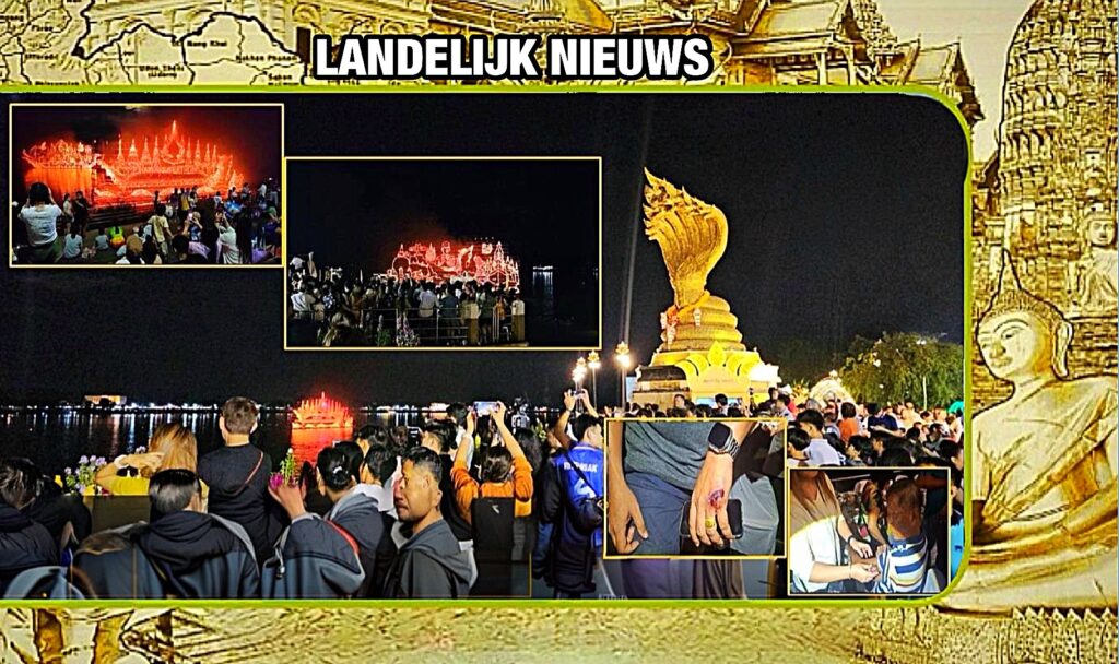 Vuurwerk ontploft bij de afsluiting van de boeddhistische vastentijd in Noord-Thailand, 11 mensen raakten gewond 