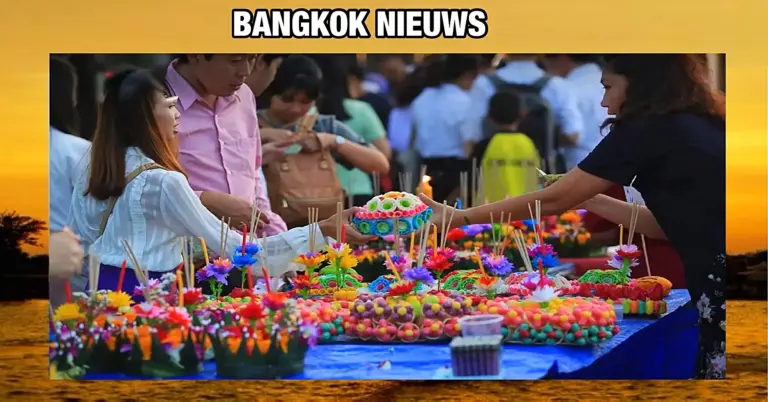 Inwoners van Bangkok worden opgeroepen om geen krathongs van brood of schuim te laten drijven 
