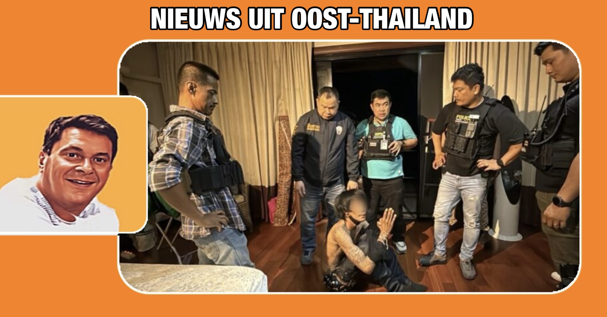 Thaise man in Oost-Thailand knipt zijn elektronische enkelband af om zijn vriendin te gijzelen