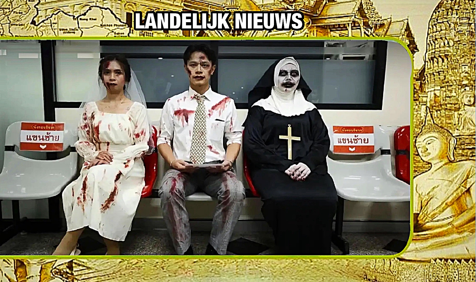 Het rode kruis in Thailand verleidt donoren met een griezelig T-shirt terwijl het tekort aan levensreddend bloed probeert aan te pakken