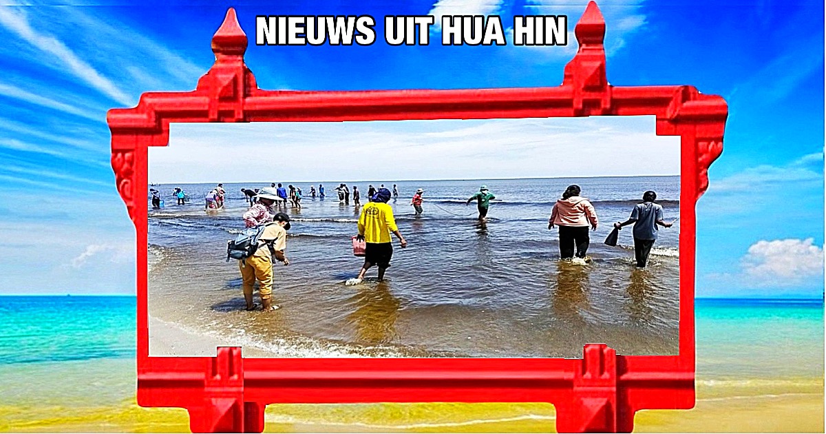 Wat is de natuurlijke reden dat er zoveel vis op het strand van Hua Hin aanspoelt?