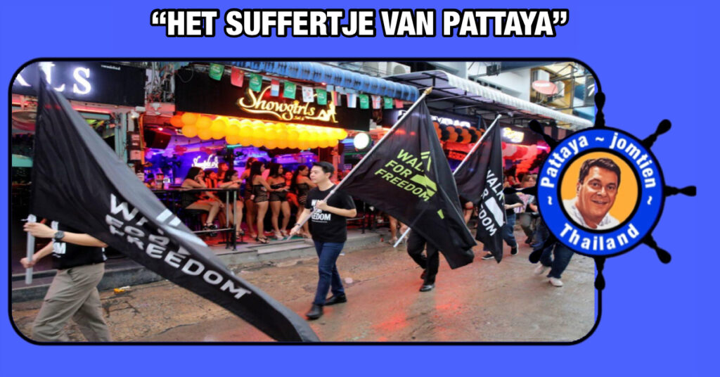 Burgemeester van Pattaya neemt deel aan de “Walk for Freedom Parade” om bewustzijn over mensenhandel te creëren