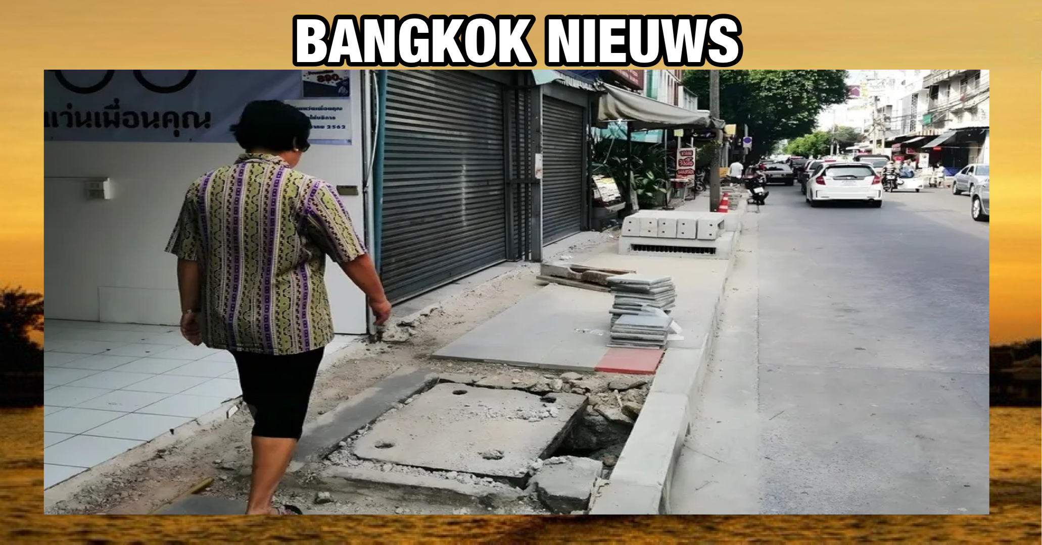 De gouverneur van Bangkok beveelt een massale wegenrenovatie om veiligheid en verkeersdoorstroming te garanderen
