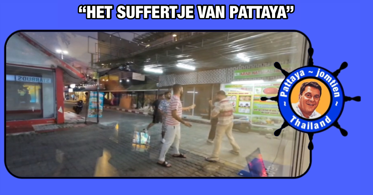 Pakistaanse verkopers in Pattaya vielen een toerist aan omdat hij weigerde hun producten te kopen