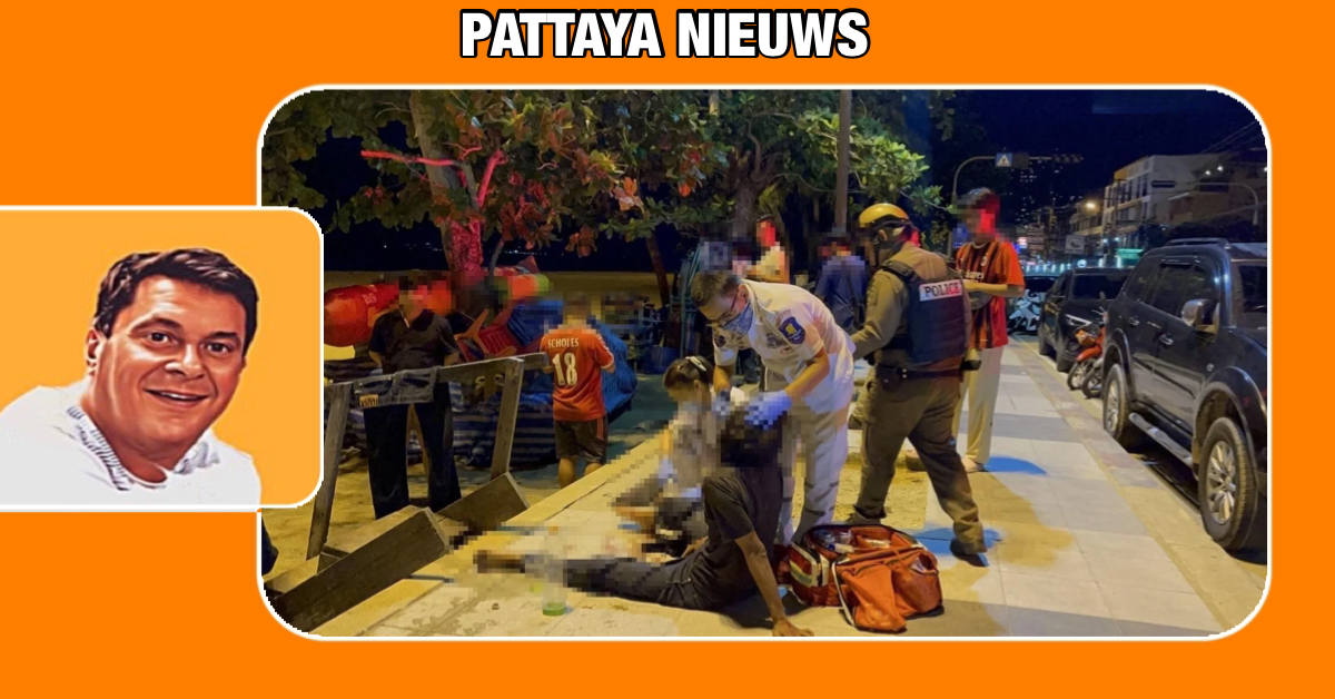 Slag op het strand van Jomtien, 18-jarige tiener uit Pattaya delft het onderspit 