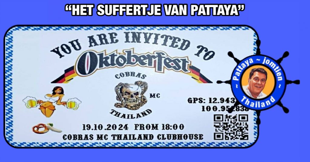 Motorclub “de Cobras MC” Pattaya nodigt U uit voor het “Oktoberfest 2024”