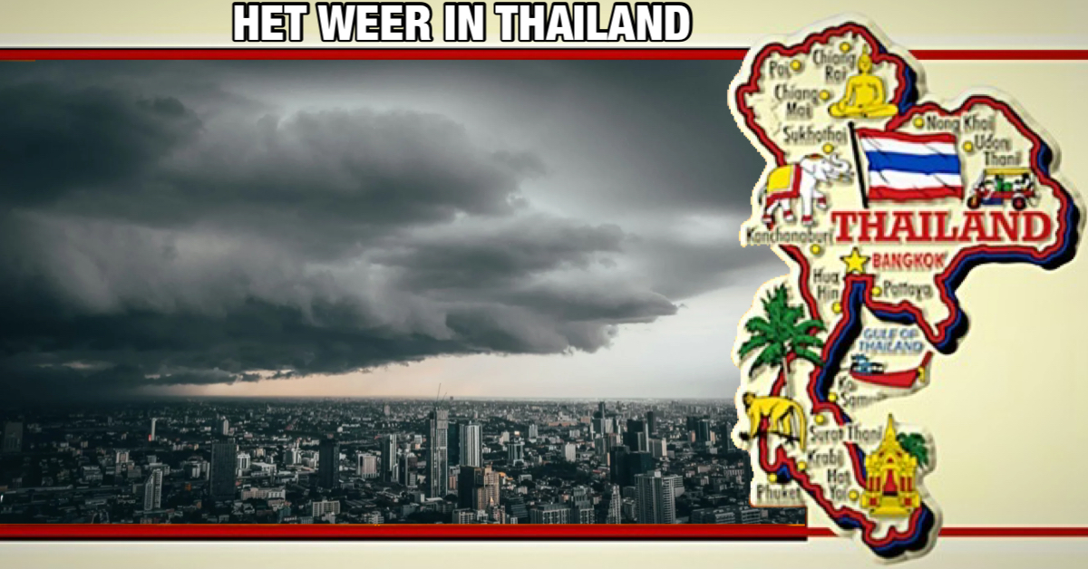Moesson brengt zware regen naar centraal, oostelijk en zuidelijk Thailand
