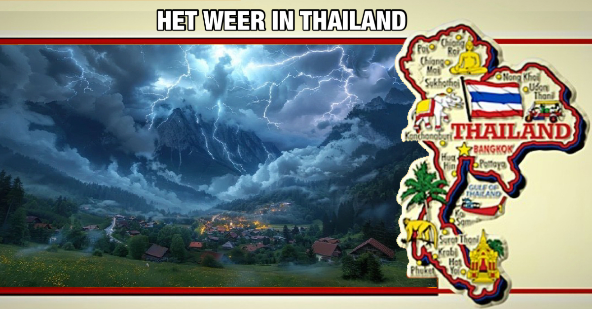 Waarschuwing voor zwaar weer: Thailand bereidt zich voor op extreem barre weersomstandigheden van 19 tot 21 oktober