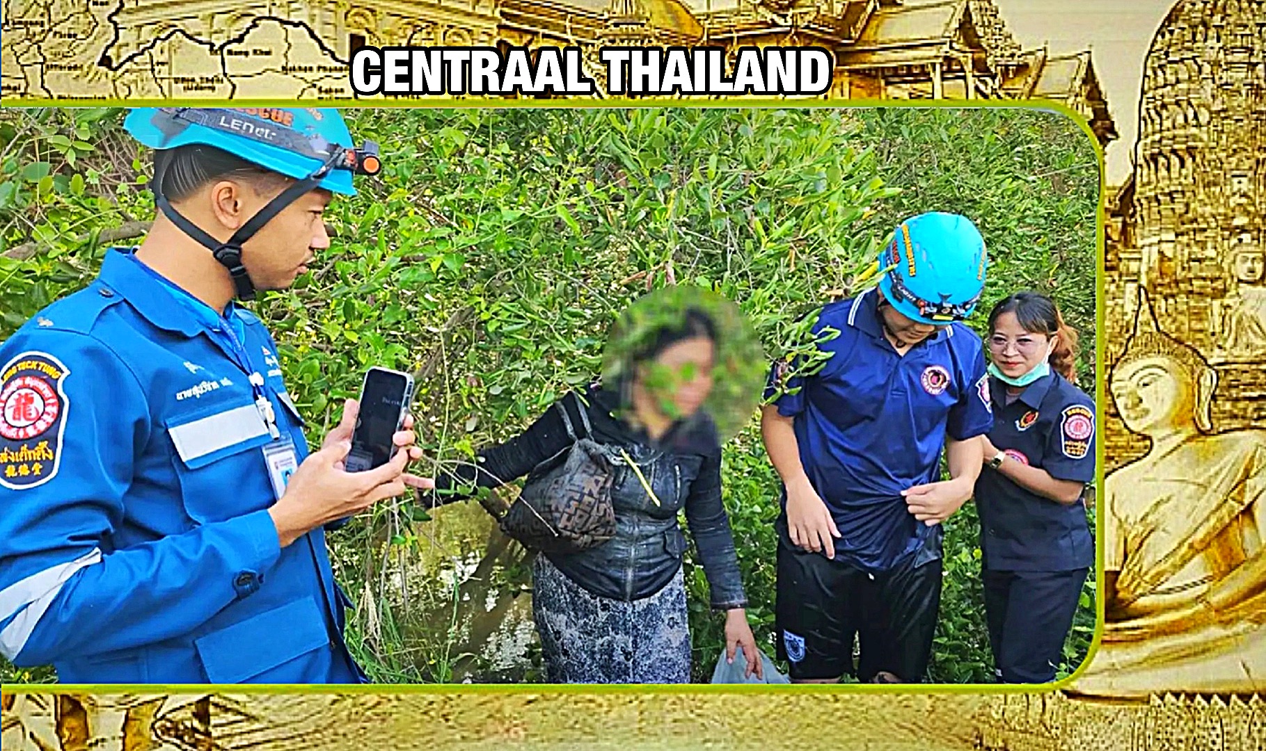 Duitse man laat zijn Indonesische vriendin in een mangrovebos in Centraal-Thailand achter