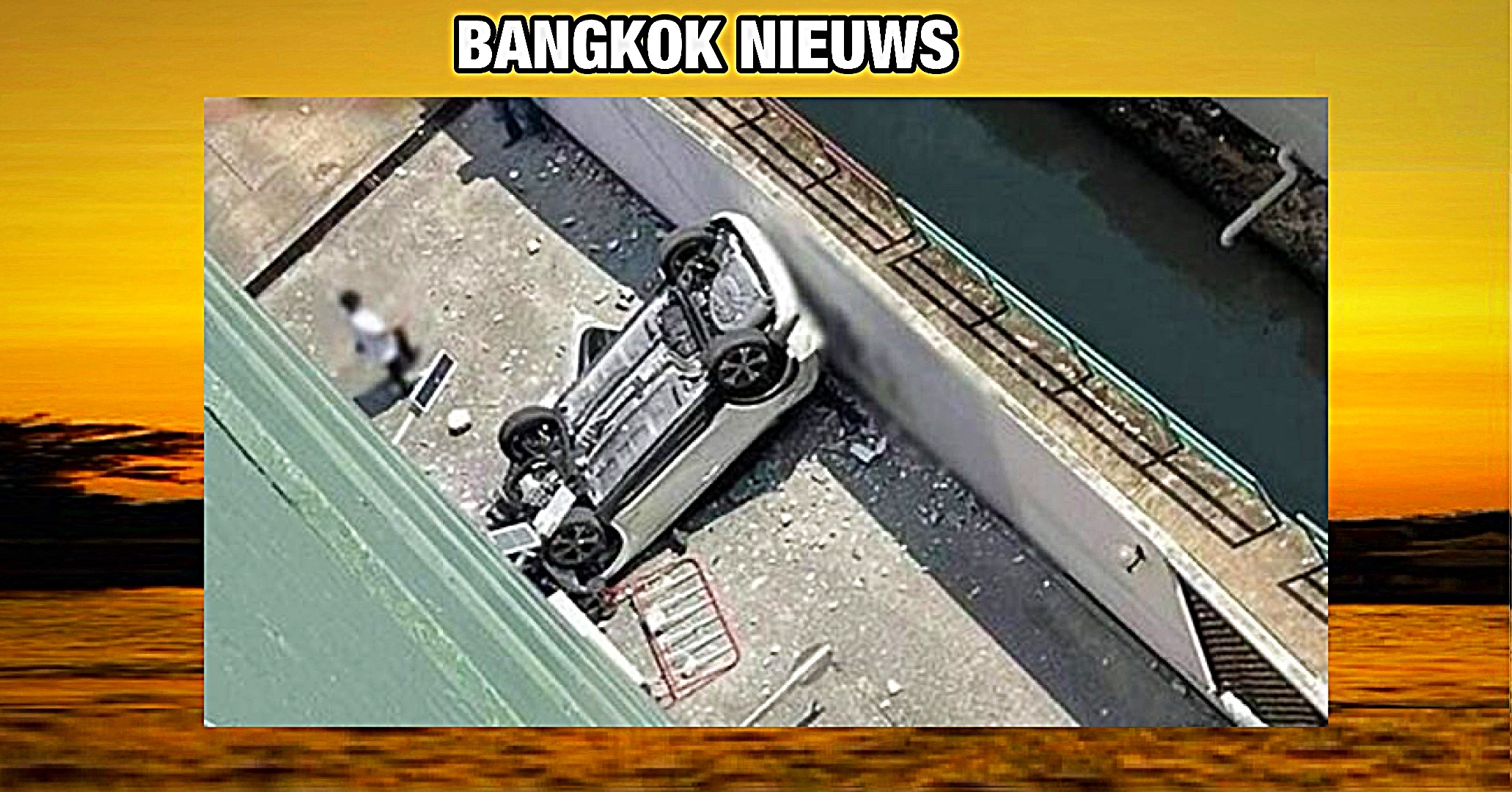 70-jarige professor verward het rempedaal met het gaspedaal en stort uit een parkeergarage in Bangkok de diepte in