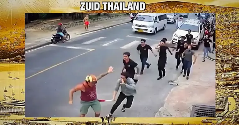 Buitenlandse toerist achtervolgd door woedende menigte in Phuket, hij moest rennen voor zijn leven, een incident dat vragen oproept