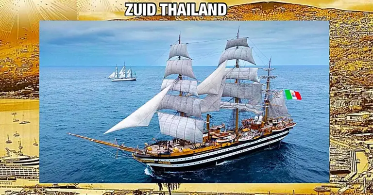 Eén van de mooiste schepen ter wereld meert bij Kaap Panwa in Zuid-Thailand aan, het eiland Phuket is maar wat trots❗️