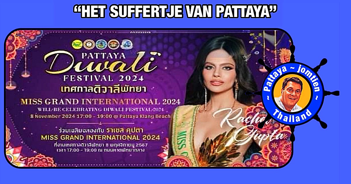 Miss Grand International Rachel Gupta geeft op het Diwali Festival in Pattaya acte de présence