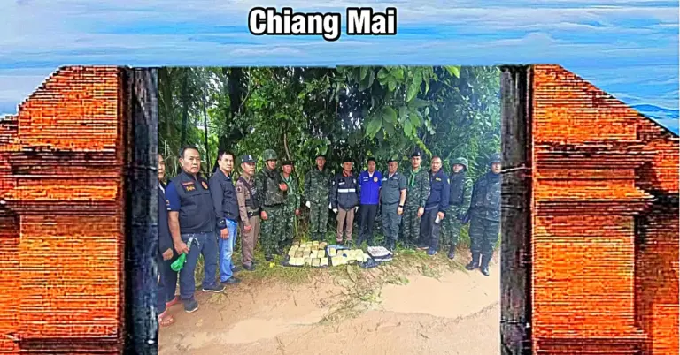 Leger Thailand neemt 400.000 speedpillen in het district Fang van de provincie Chiang Mai in beslag