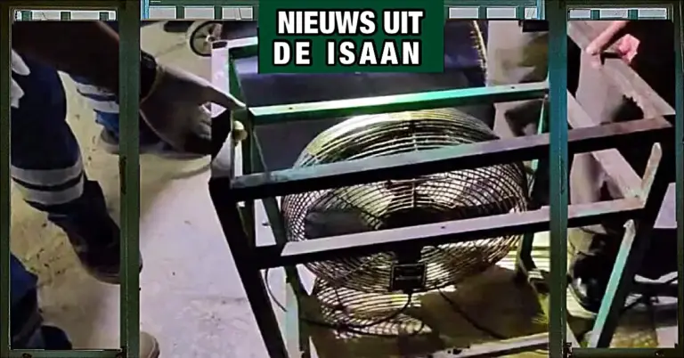 Grootvader en kleinzoon tijdens het kamperen in de voortuin van hun huis in Noordoost-Thailand geëlektrocuteerd