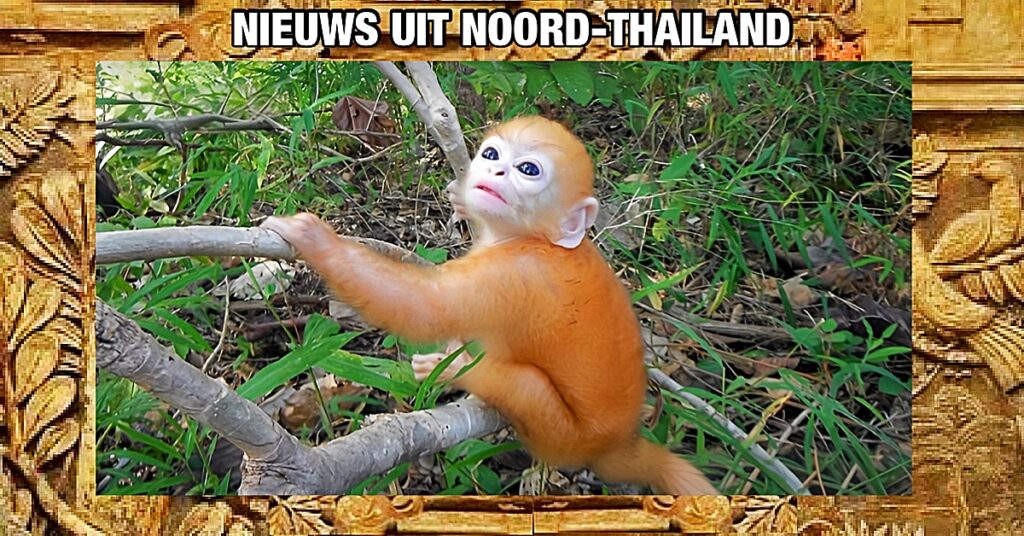 Deze schattige baby-langoer verovert online de harten van velen in Thailand