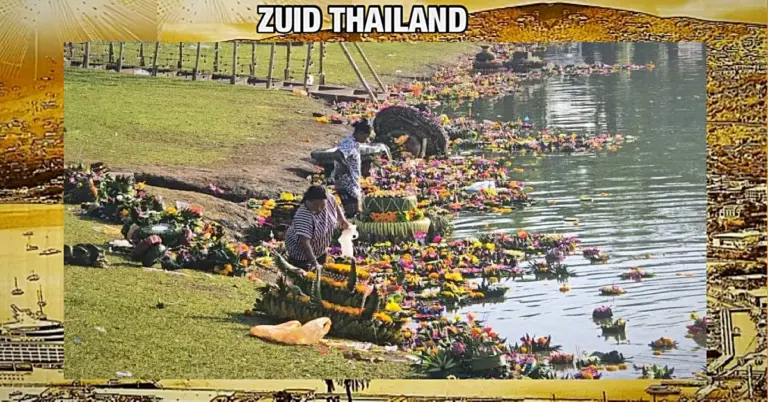 Birmese man verdrinkt bij het zoeken naar muntgeld tijdens Loy Krathong in Zuid-Thailand 