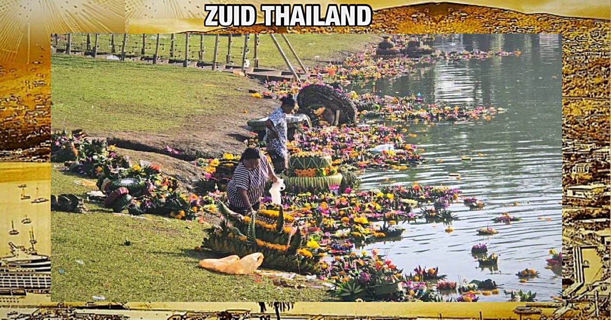 Birmese man verdrinkt bij het zoeken naar muntgeld tijdens Loy Krathong in Zuid-Thailand
