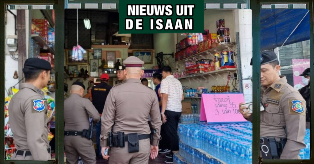 De politie in Noordoost-Thailand treedt hard op tegen vuurwerkwinkels om kinderen te beschermen