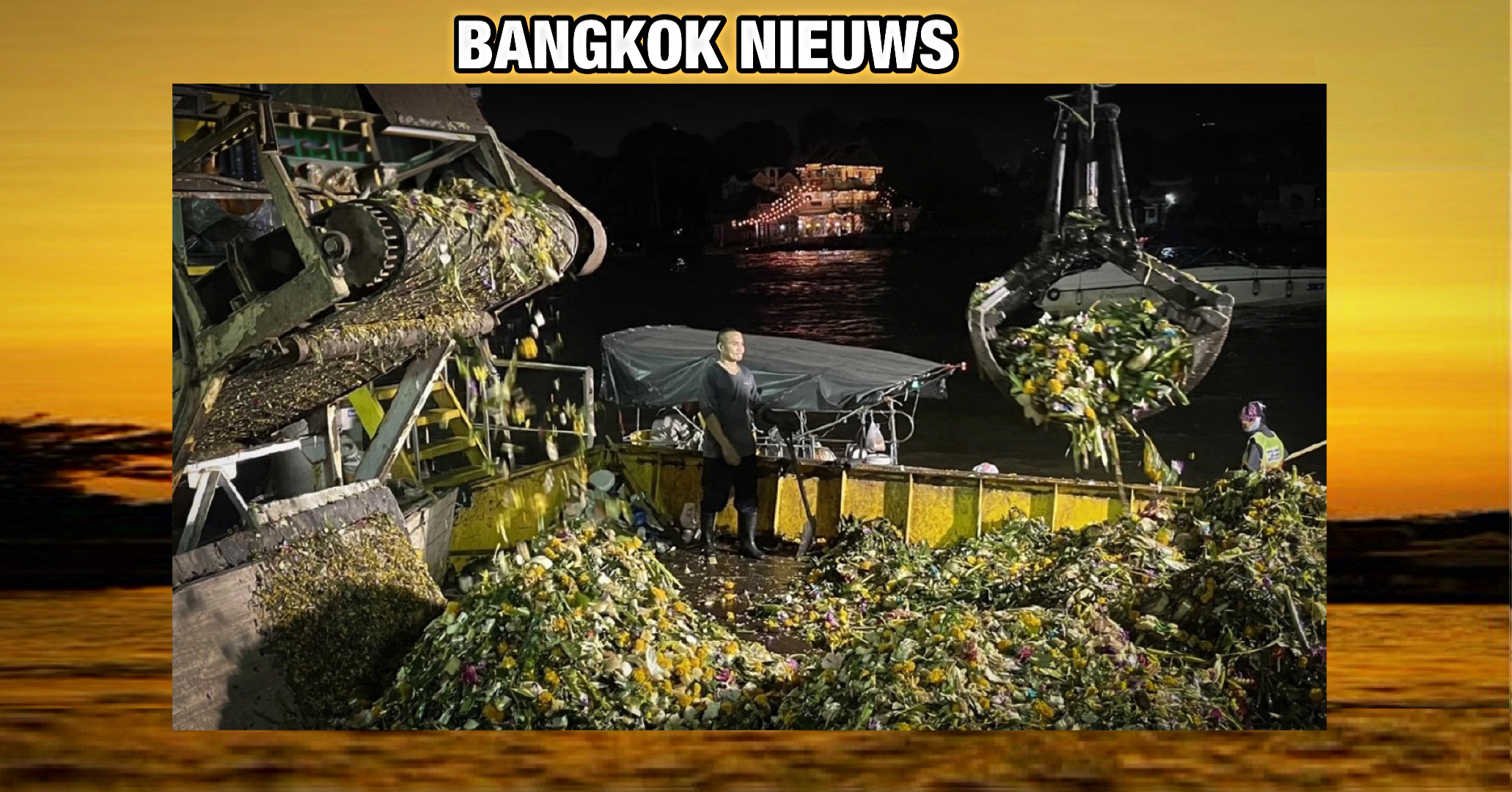 Dit jaar zijn er minder krathong’s uit kanalen, vijvers en rivieren in Bangkok gevist dan in voorgaande jaren 