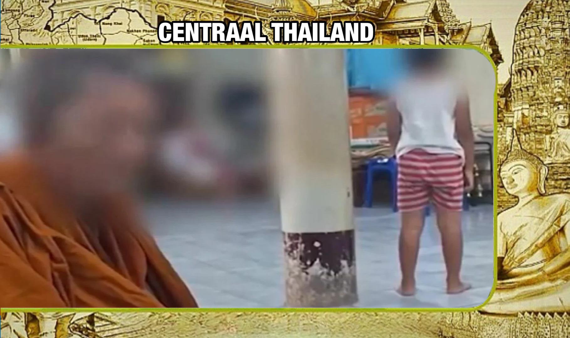 Thaise monnik in Centraal Thailand geeft zijn 5-jarig slachtoffer van seksueel misbruik 40 baht om haar mond te houden