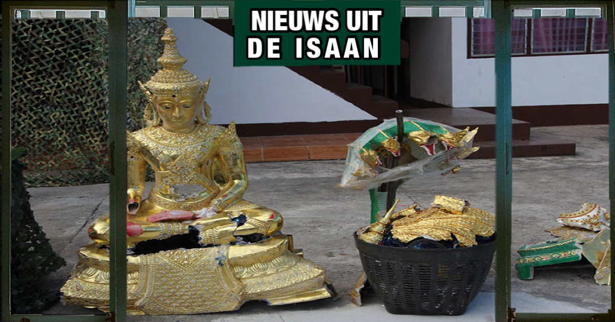 Politie vindt 12 kg heroïne in gedumpte Boeddhabeelden in Noordoost-Thailand 