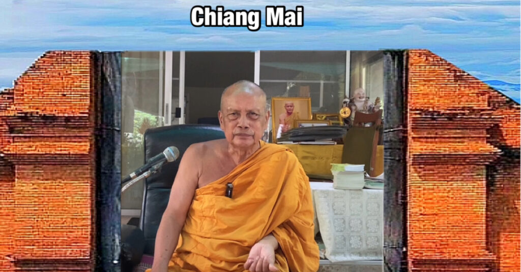 Boeddhistische monnik in Noord-Thailand betwist de claims van een heilig amulet