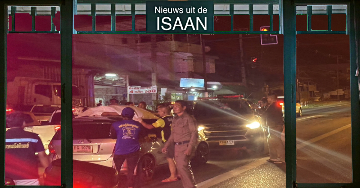 Een Thaise man beweert niet geweten te hebben dat hij 30 kilometer met een lijk op het dak van zijn auto door Noordoost-Thailand heeft gereden