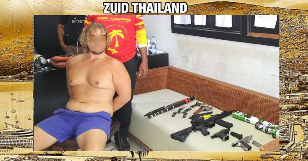 De politie van Koh Samui regeerde zeer alert op de bedreiging van een Deense bruut en rekende hem in