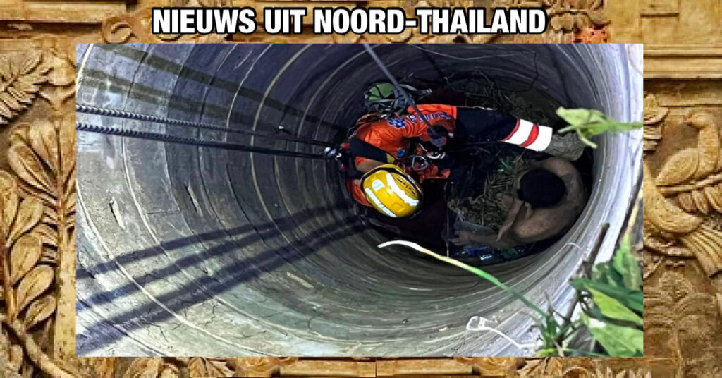 Chinese man in Noord-Thailand gered na drie dagen in een droge put in Mae Sot gezeten te hebben