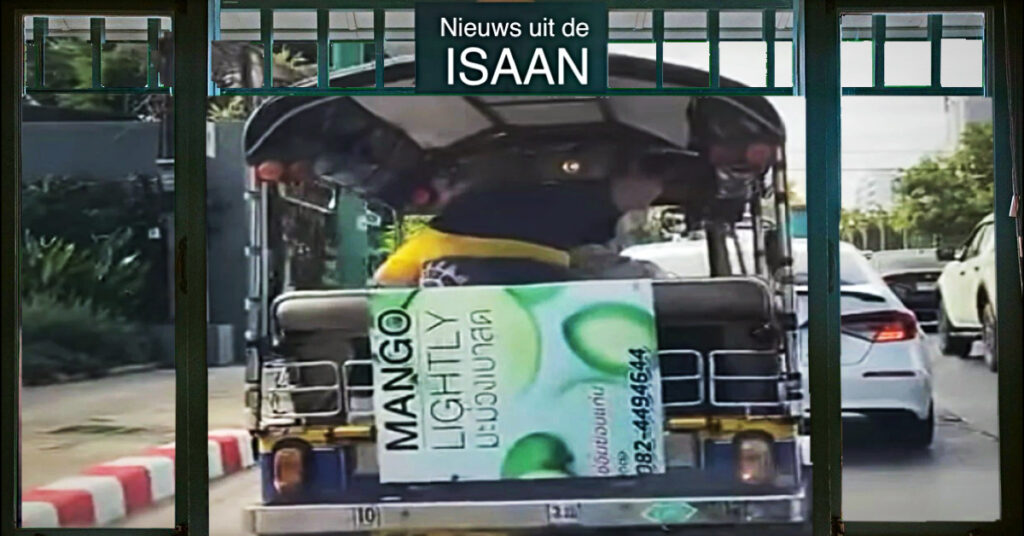 🎥 | Dashcam clip vanuit noordoost toont een schokkende aanval van een buitenlander op een tuk tuk-chauffeur in Khon Kaen.