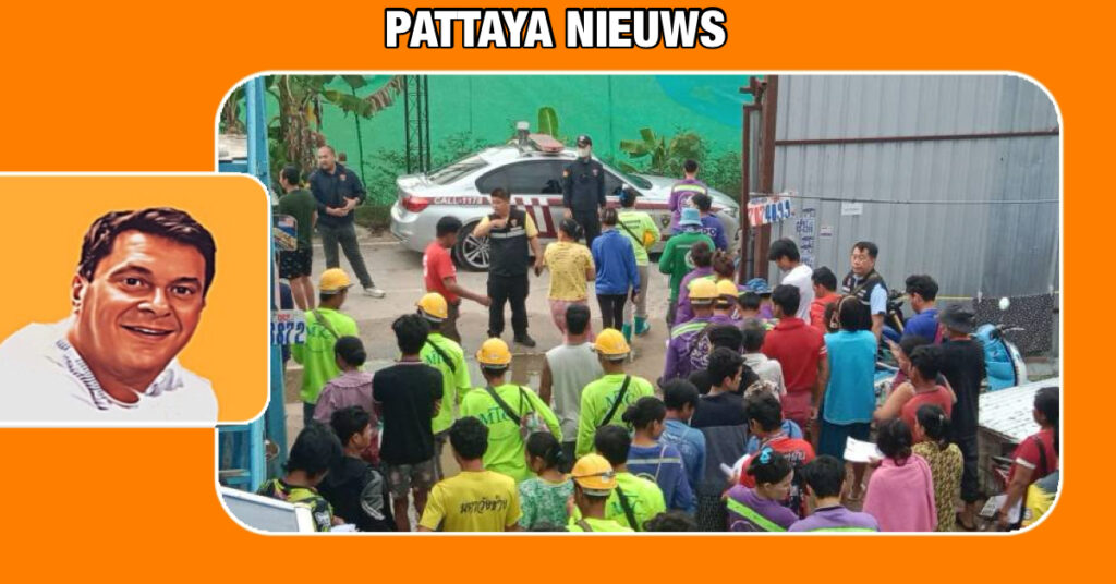 Immigratiepolitie Pattaya viel gisteren een illegaal arbeiderskamp in Jomtien binnen