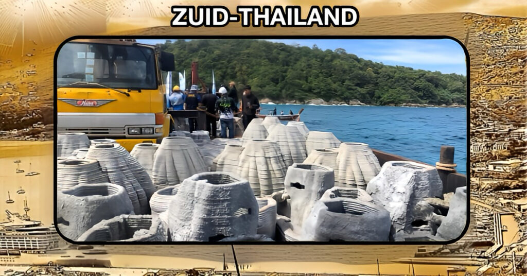 3D-geprinte koraalkorven brengen nieuw leven en hoop onder water bij Koh Racha Yai in Zuid-Thailand