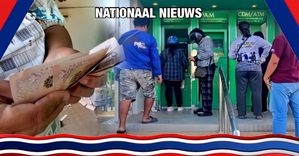 De boeren in Thailand stonden gisteren geduldig bij de geldautomaten te wachten op de eerste dag van de rijstbetalingen!