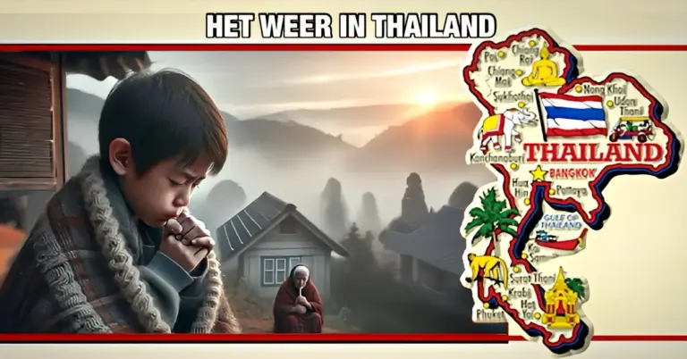 Het wordt nog wat  kouder in Thailand, volgens de voorspelling daalt de temperatuur met nog eens 2° Celsius.