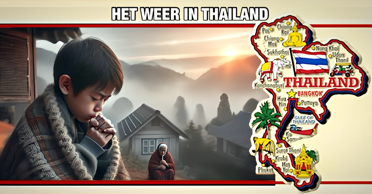 Het wordt nog wat kouder in Thailand, volgens de voorspelling daalt de temperatuur met nog eens 2° Celsius.