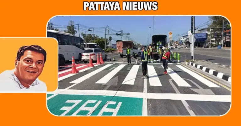 Zullen de nieuwe opzichtbare zebrapaden in Pattaya bijdragen aan de verkeersveiligheid?
