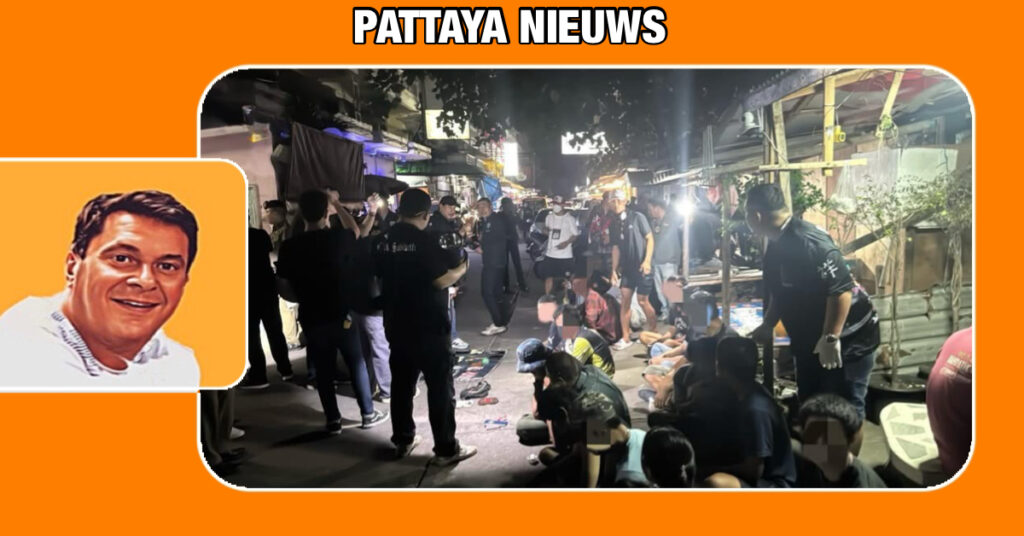 Politie Pattaya voert grootschalige actie uit tegen berucht drugsknooppunt in Jomtien