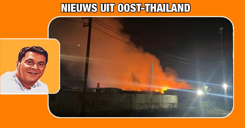 Grote brand uitgebroken bij een papierfabriek in Oost-Thailand