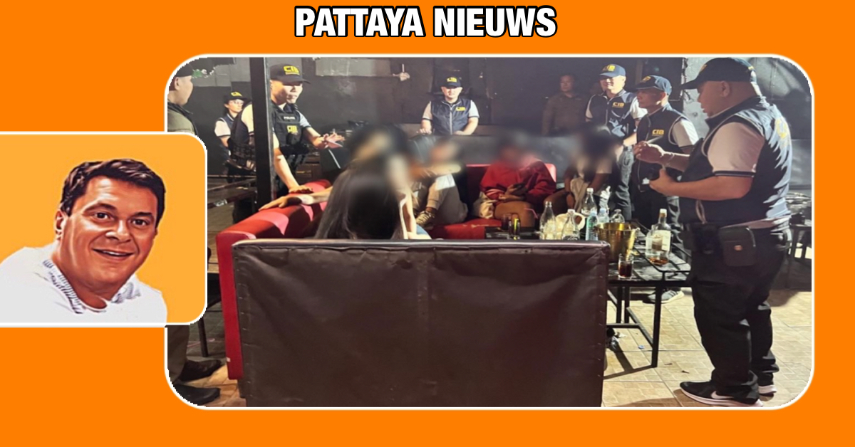Politie in Pattaya viel vanmorgen vier karaoke bars binnen en nam minderjarige bezoekers en illegale werknemers in hechtenis 