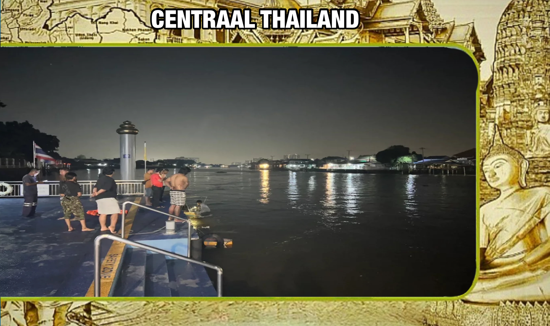 Opgeschoten jongelui vielen gisteravond een passagier op de veerboot van Koh Kret in Centraal-Thailand aan.