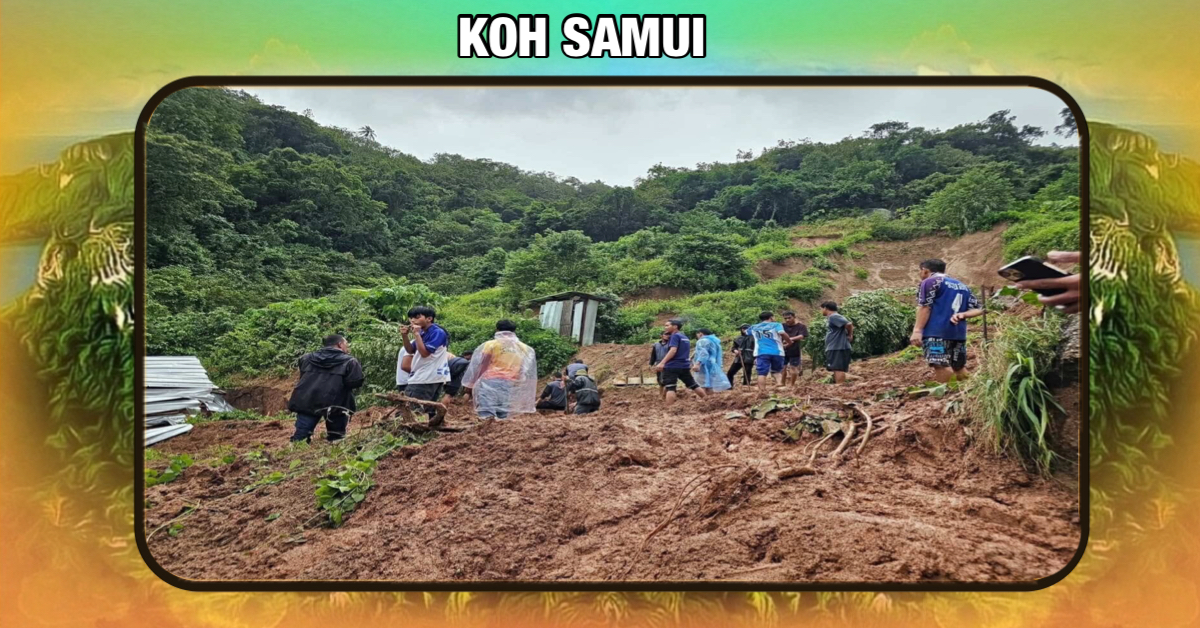 Aardverschuiving op Koh Samui: Twee vermisten te midden van de aanhoudende regen
