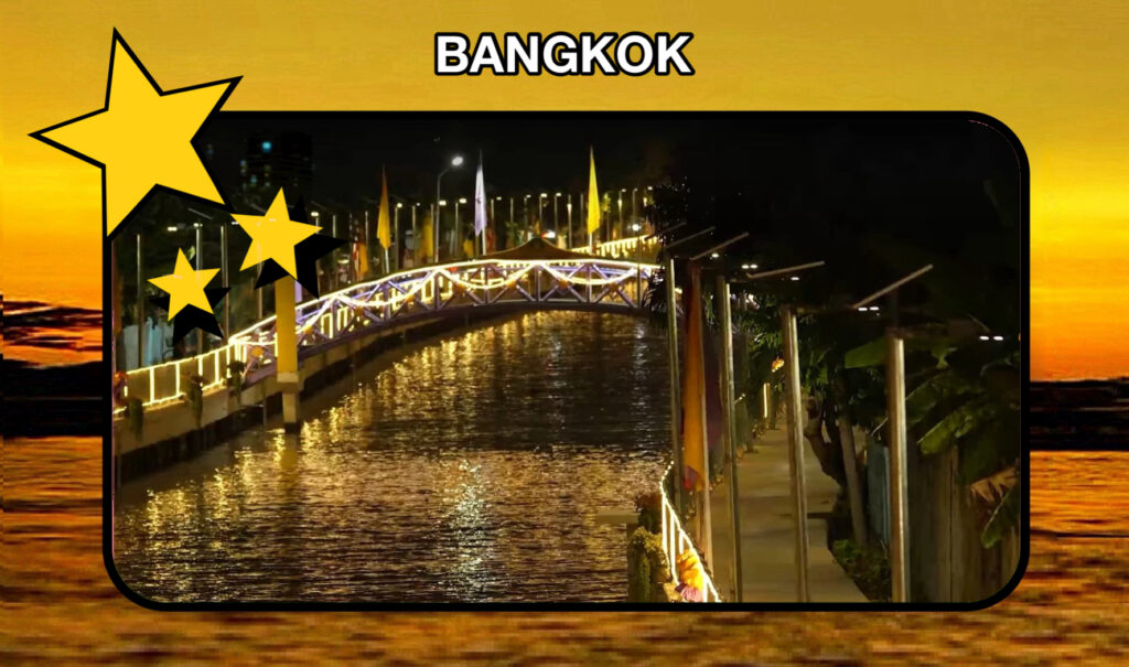 Kerstmagie in Bangkok: Duizenden lichtjes brengen het kerstgevoel bij het Khlong Prem Prachakorn kanaal naar boven