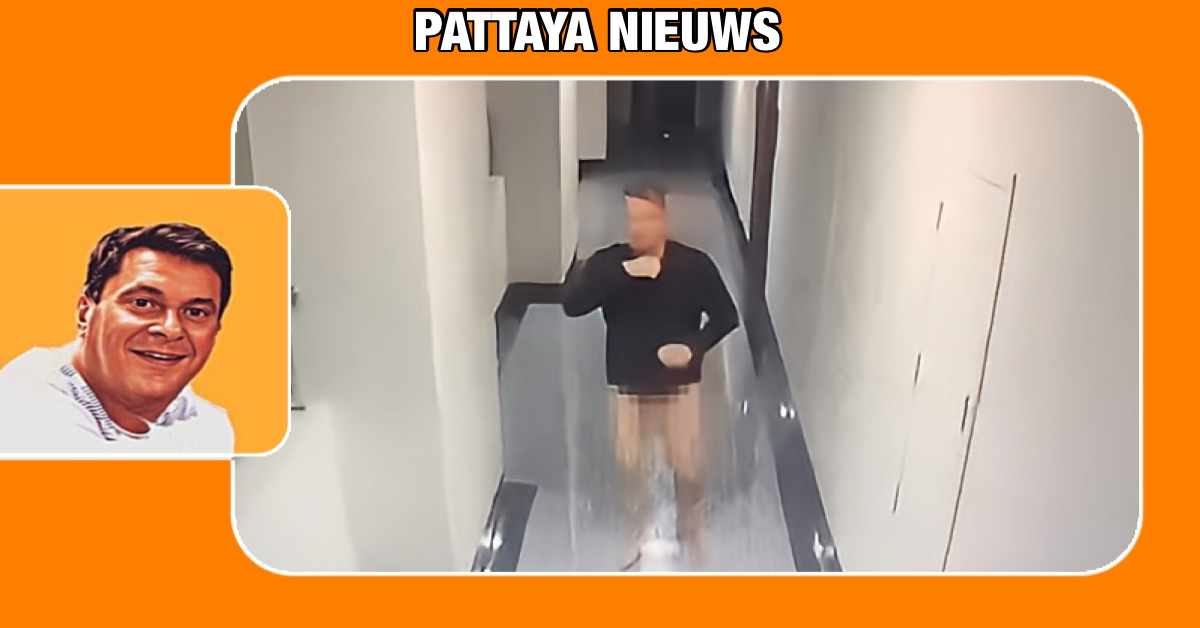 In Pattaya is de weg van van feesten naar fratsen maar kort, buitenlander klopt in zijn adamskostuum met mes op deuren van medebewoners!
