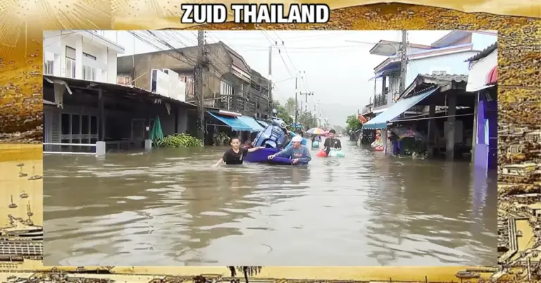 Negen doden en meer dan 13.000 inwoners zonder huis, na door overstromingen in Zuid-Thailand te zijn getroffen  
