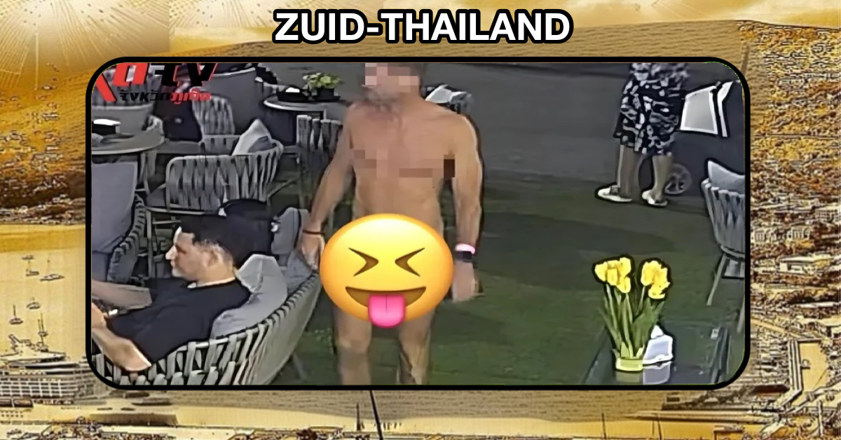 Naakte buitenlandse toerist zorgt op Phuket ongegeneerd voor spanning in Patong