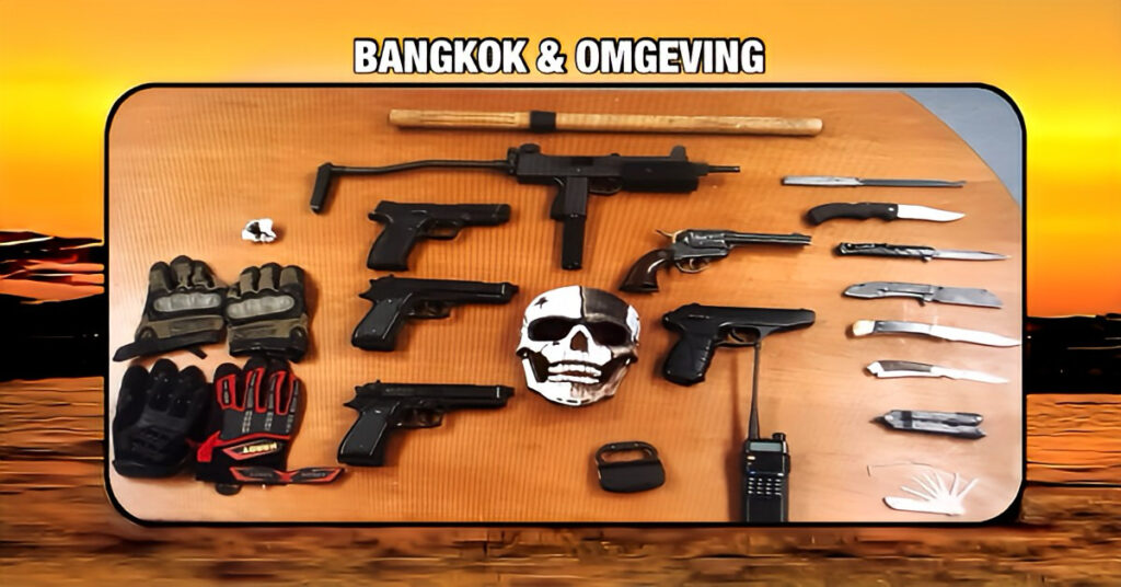 Politie Bangkok arresteert 25 jongeren wegens wapenbezit en hoopt daarmee het schoolgeweld tegen te gaan