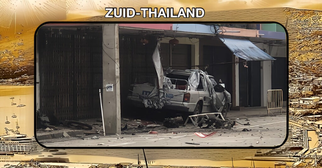 Bomaanslag in het zuiden van Thailand, waarbij zes politieagenten gewond raakten