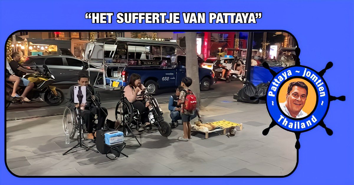 Het leven is de moeite waard om te leven, zo meent dit mindervalide stel en zingen er in Pattaya flink op los!